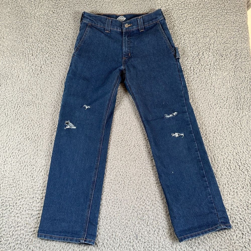 Dickies Denim Jeans Carpenter Pants Men 30x30 Skateboarding Workwear Blue Skater